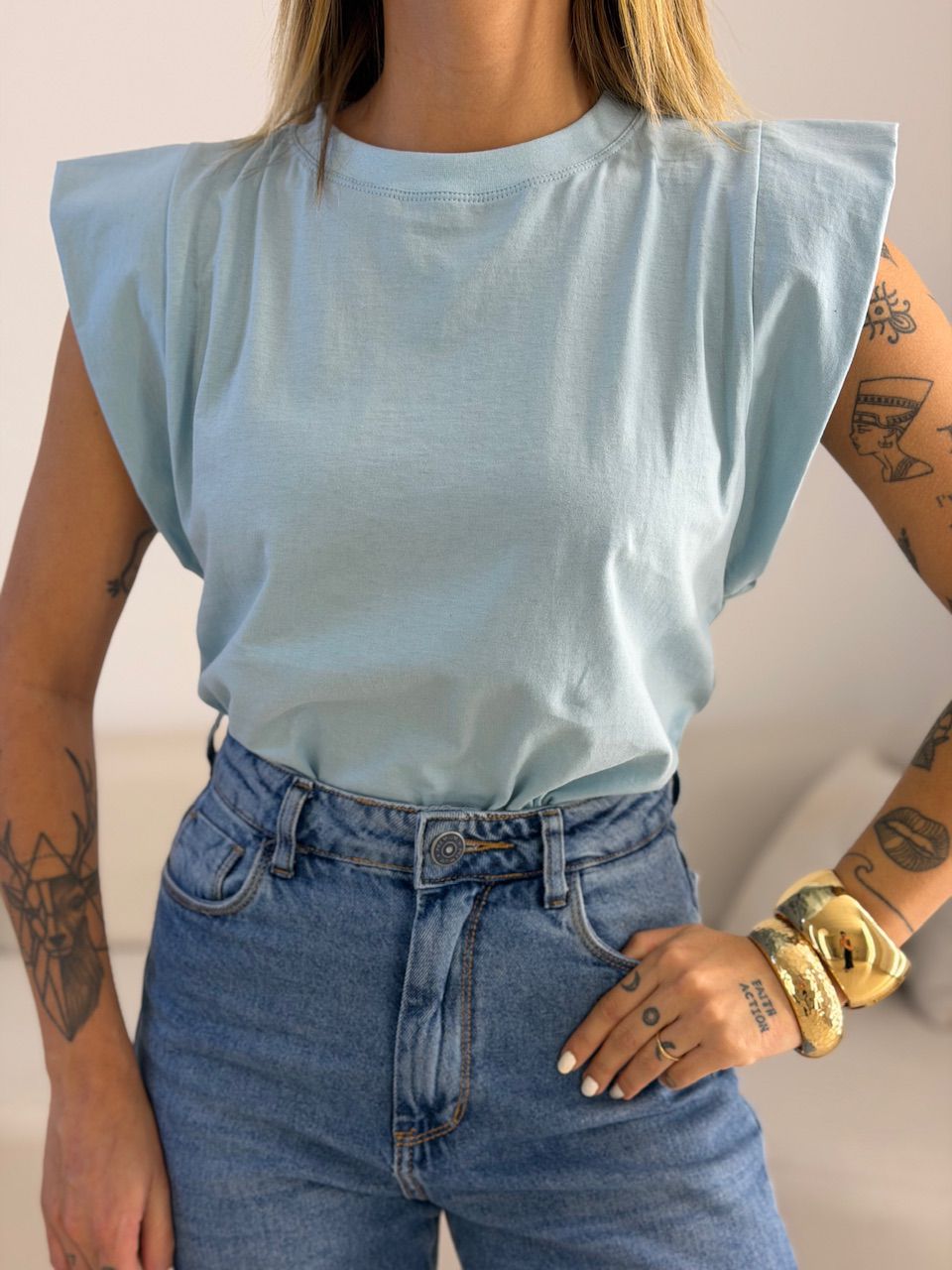 BLUSA MAITÊ CF MUSCLE azul