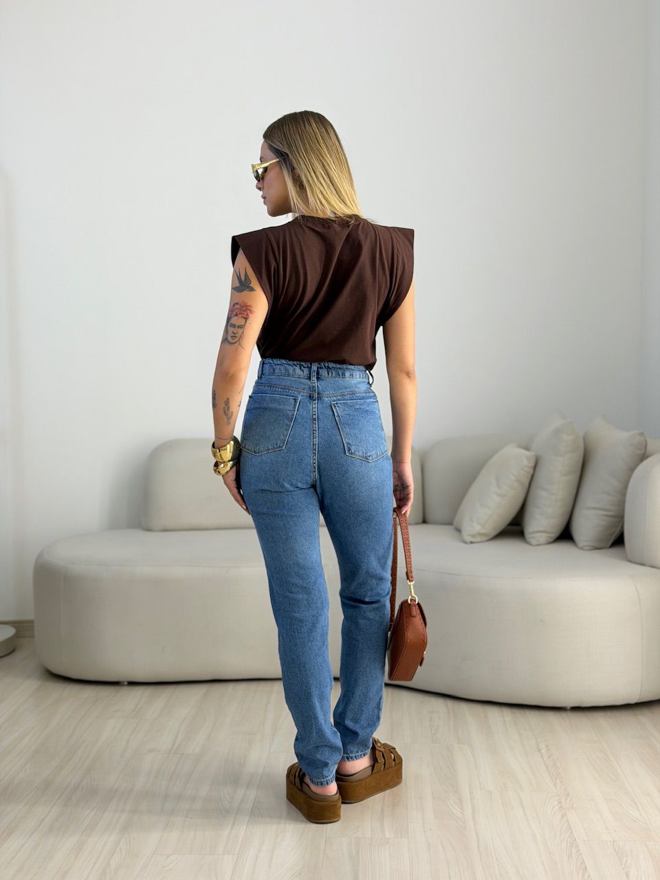 BLUSA MAITÊ CF MUSCLE MARROM