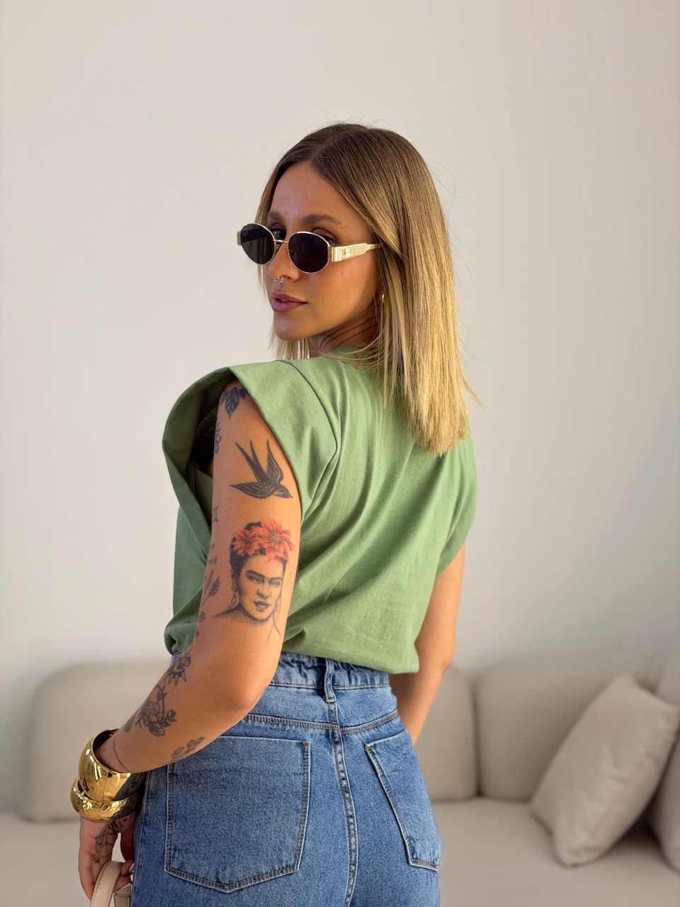 BLUSA MAITÊ CF MUSCLE verde