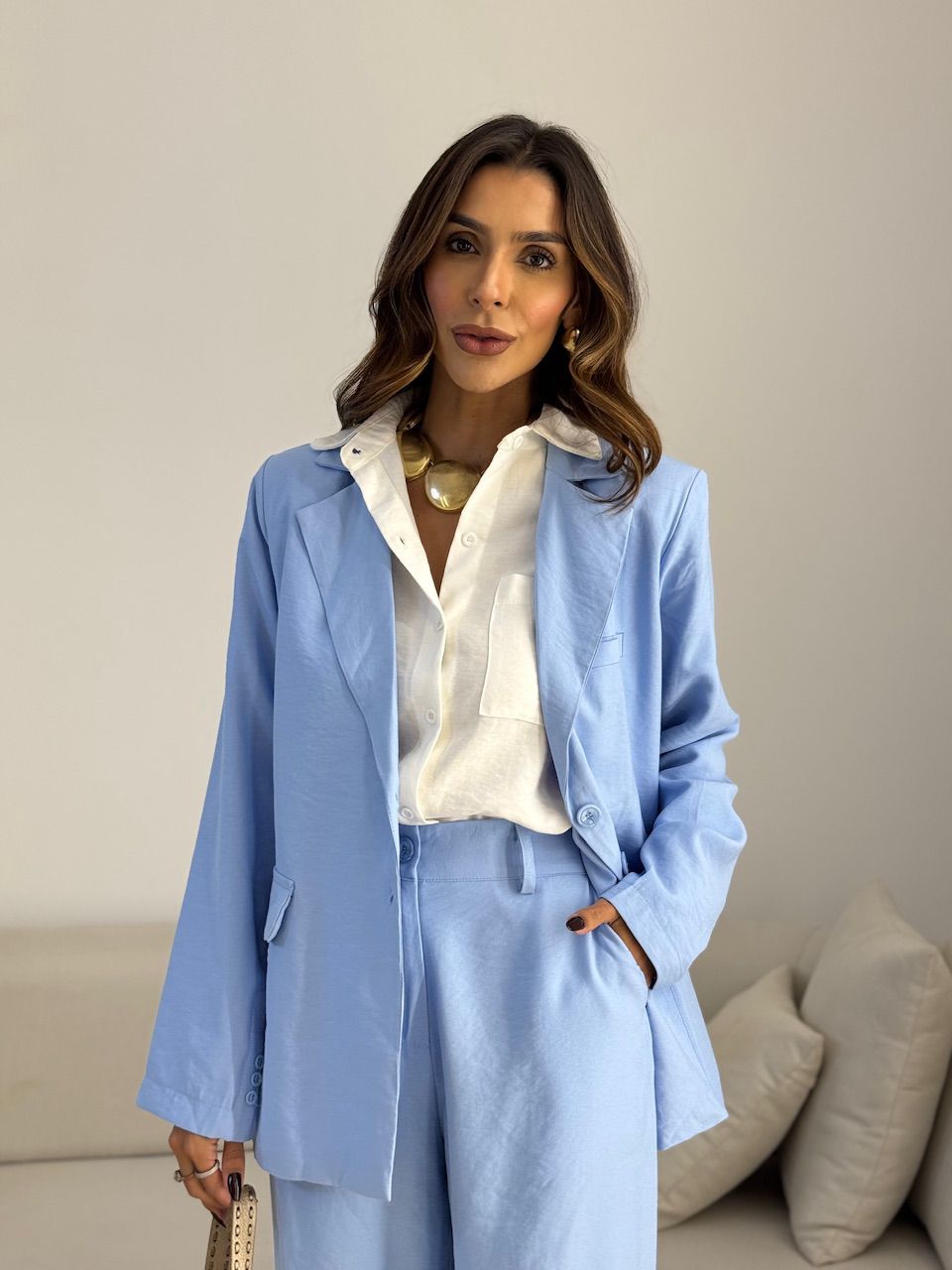 CONJUNTO LAVÍNIA BLAZER AZUL