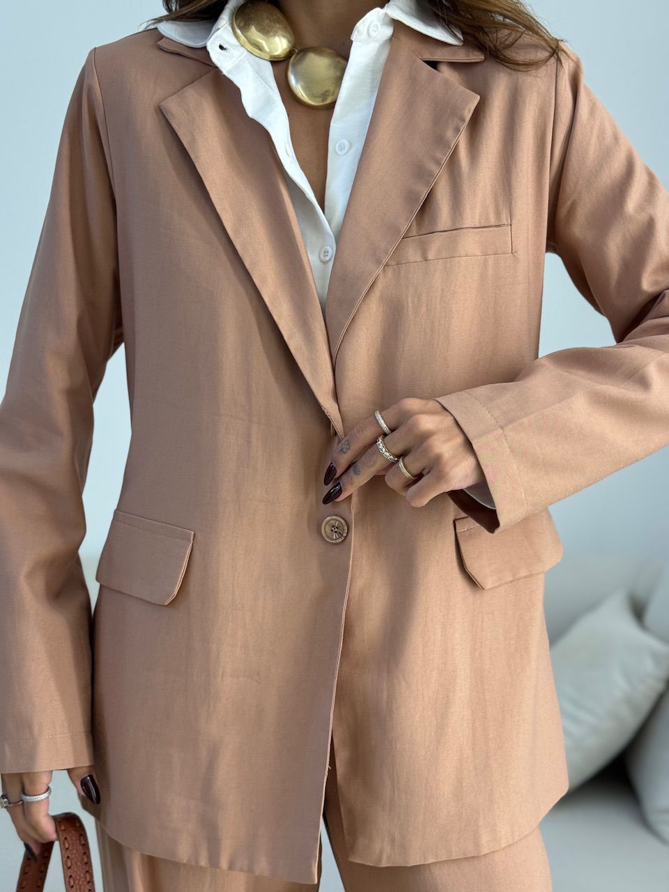 CONJUNTO LAVÍNIA BLAZER CAPUCCINO 