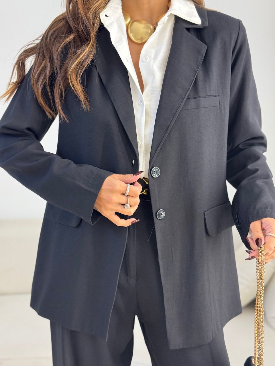 CONJUNTO LAVÍNIA BLAZER PRETO