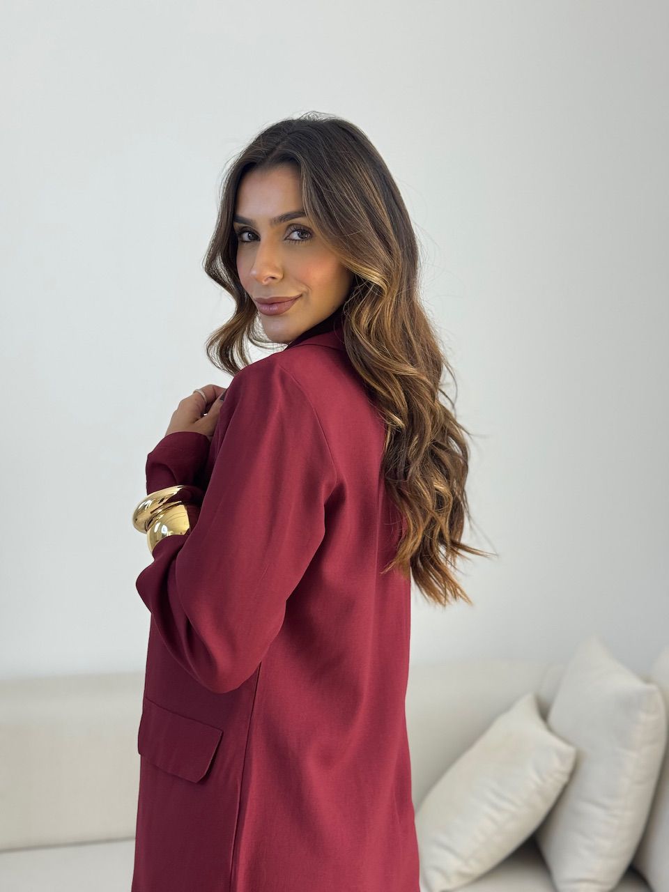 CONJUNTO LAVÍNIA BLAZER VINHO