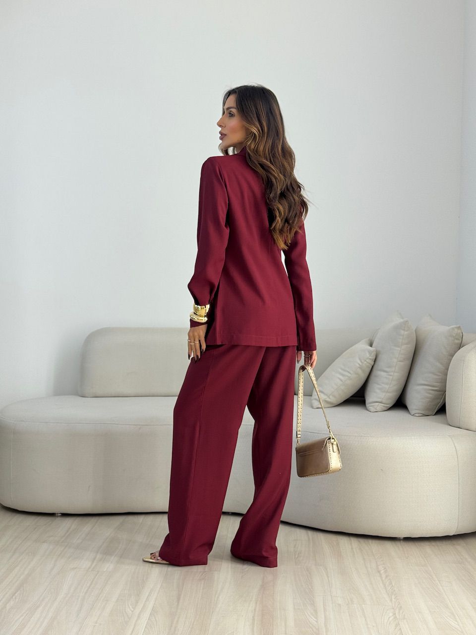 CONJUNTO LAVÍNIA BLAZER VINHO