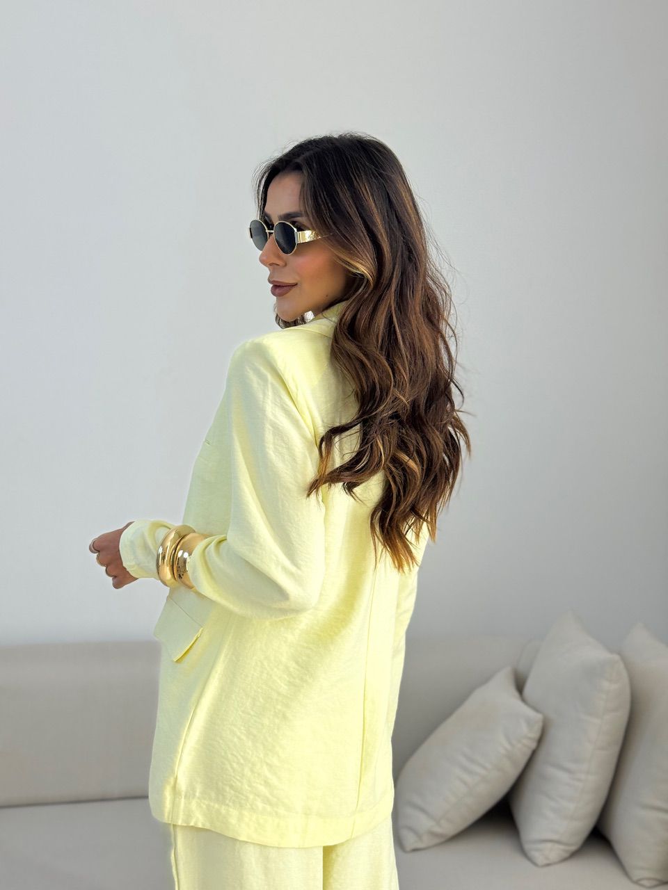 CONJUNTO LAVÍNIA BLAZER YELLOW BUTTER