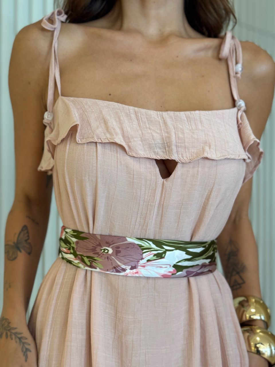 VESTIDO MONIQUE LONGUETE BABY PINK
