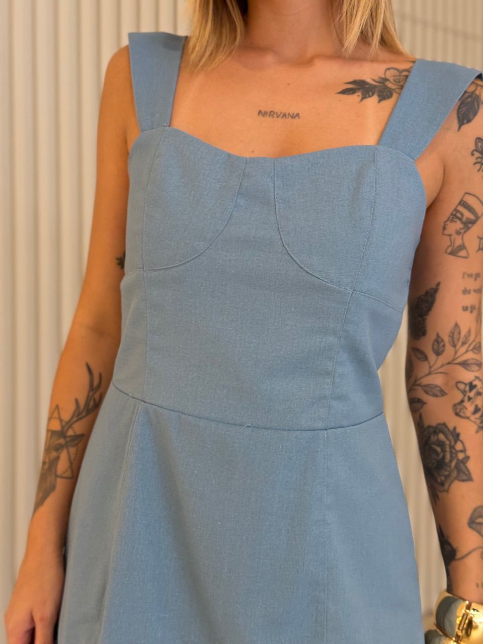 VESTIDO VANESSA CURTO BLUE JEANS
