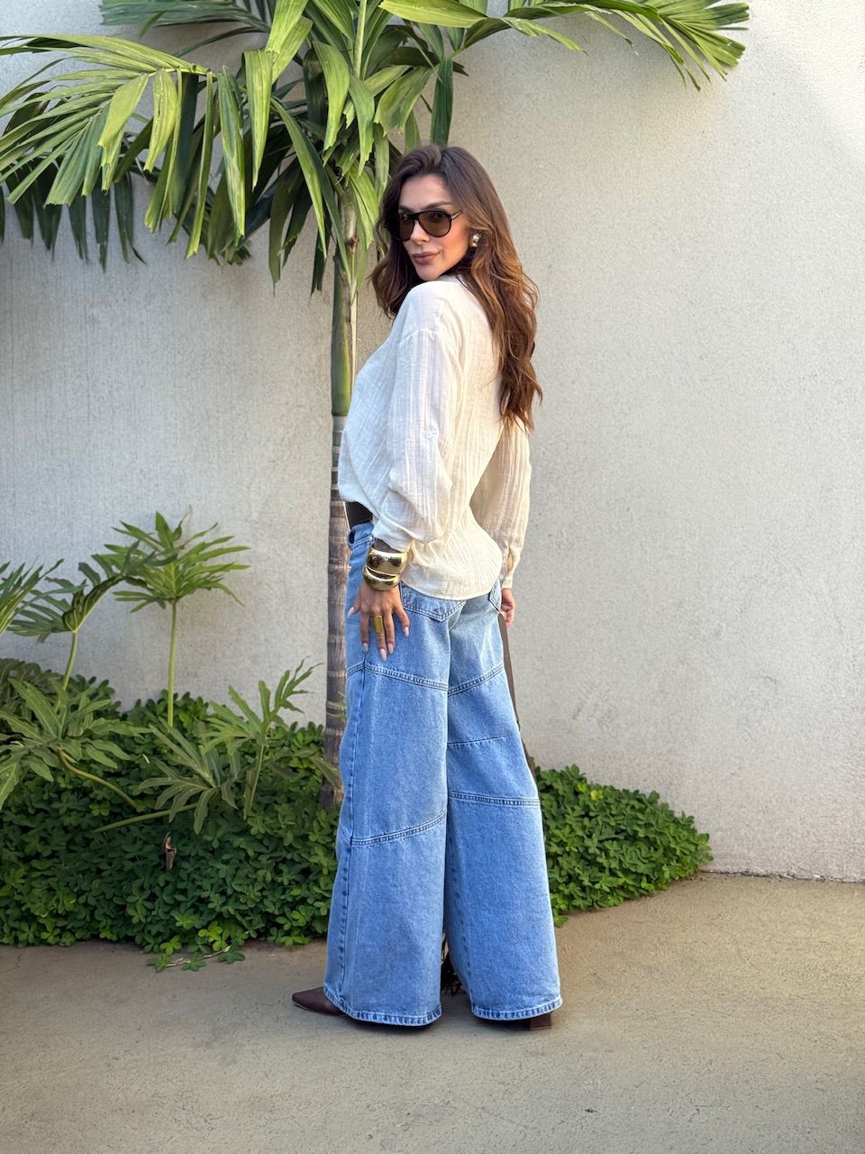 CAMISA MARIA ISIS GOLA AREIA