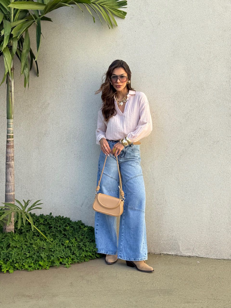 CAMISA MARIA ISIS GOLA BABY PINK