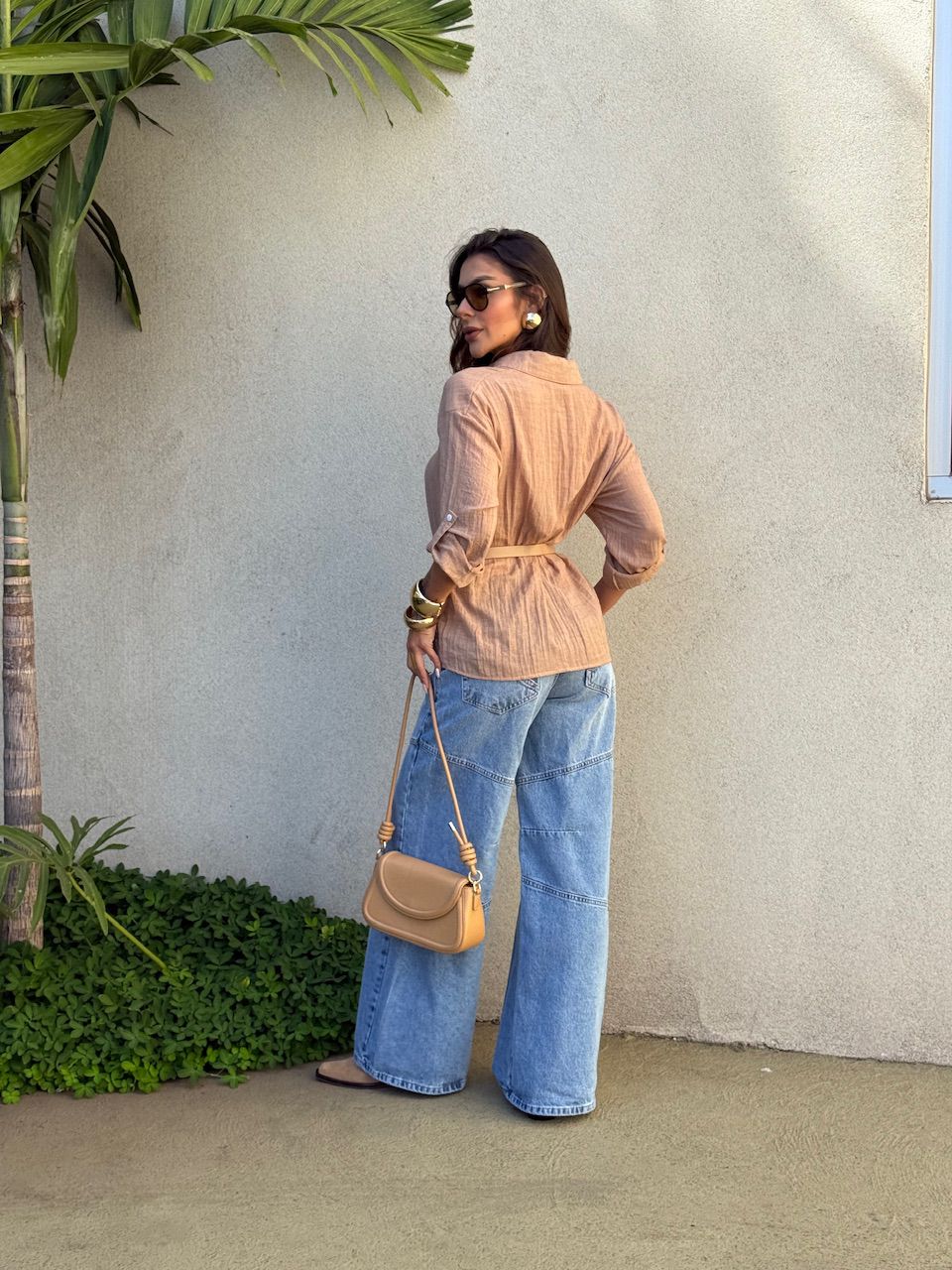 CAMISA MARIA ISIS GOLA CAPUCCINO 