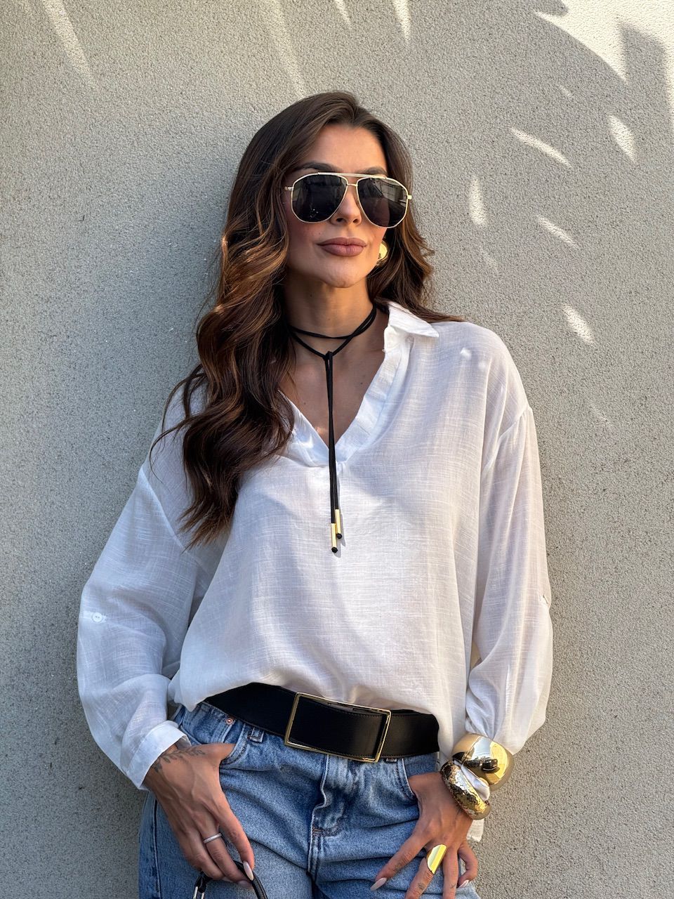 CAMISA MARIA ISIS GOLA OFF - 0076840048 - CAROLLA FERRARO