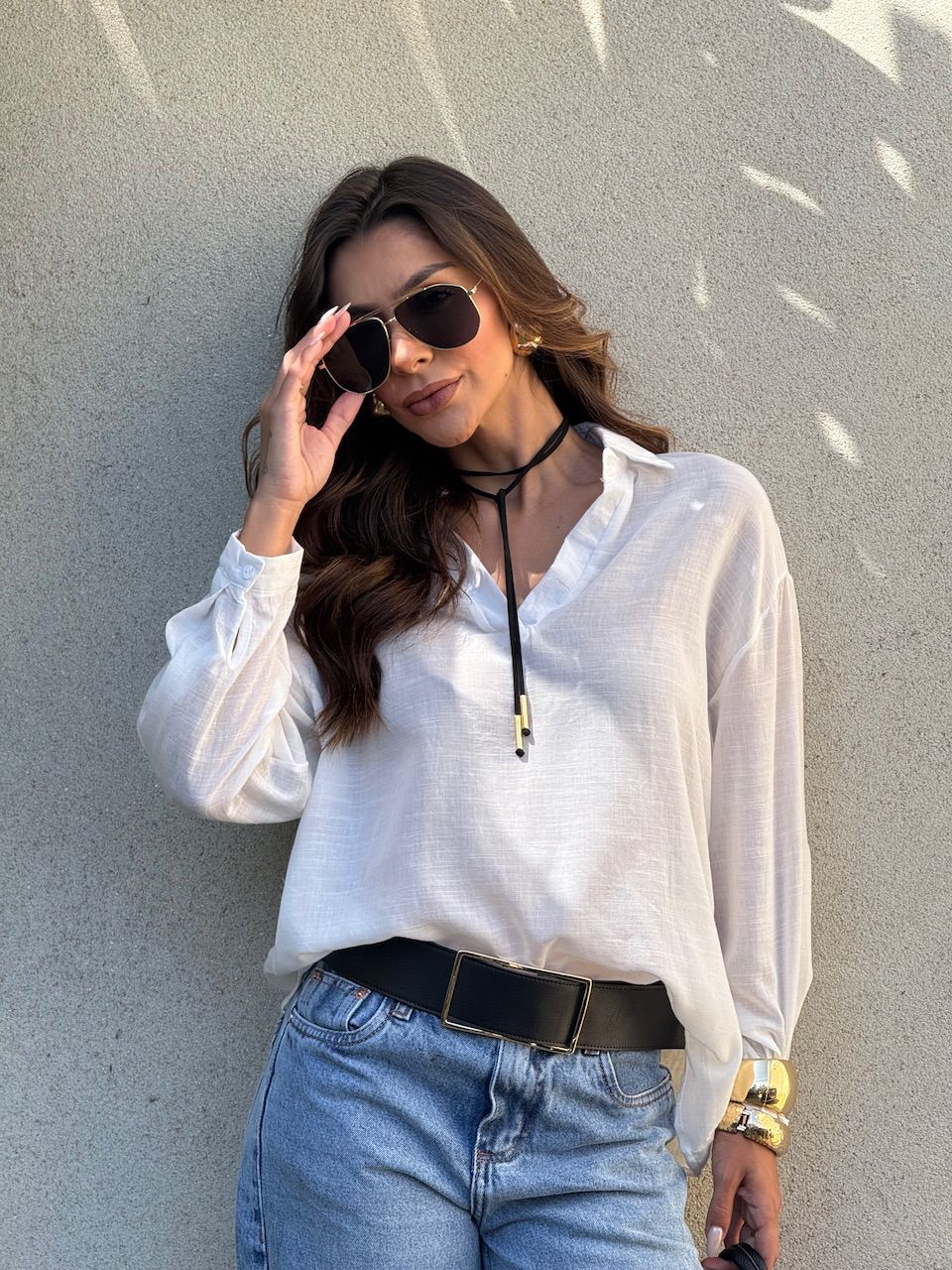 CAMISA MARIA ISIS GOLA OFF