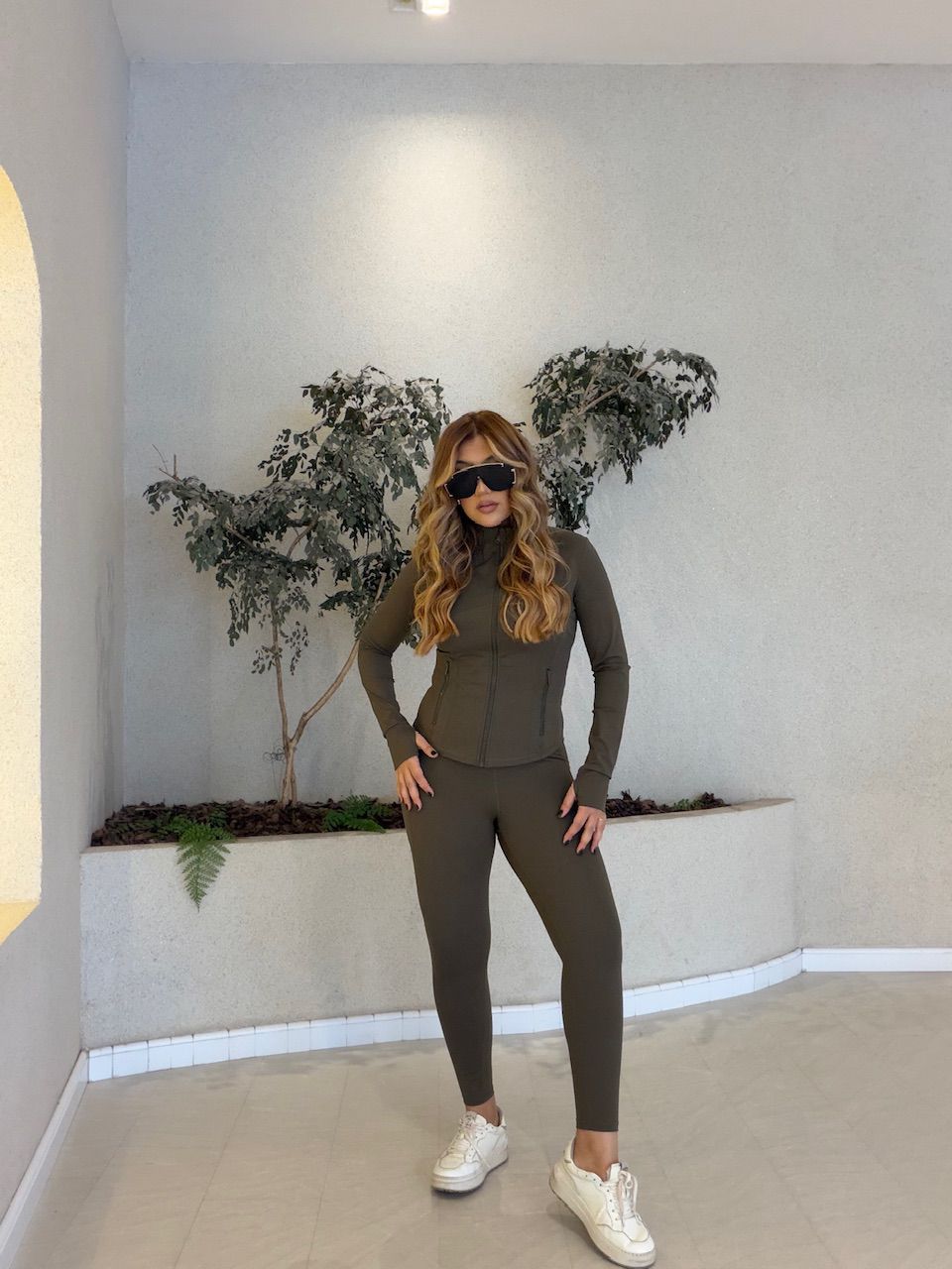 JAQUETA ELIZABETH FITNESS VERDE