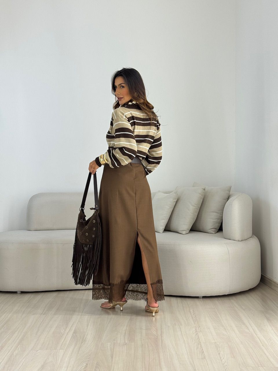 SAIA MORGANA RENDA MARROM