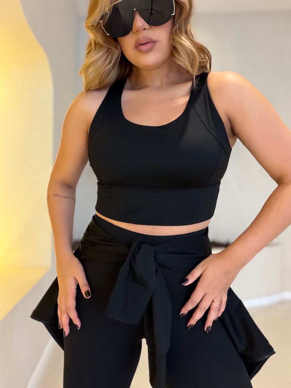 TOP JULIETA FITNESS PRETO - 0076920033 - CAROLLA FERRARO