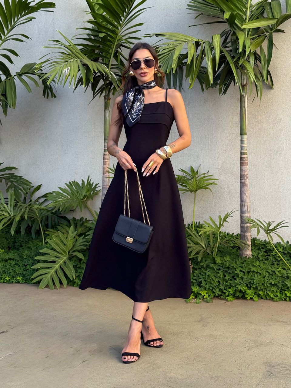 VESTIDO LARA ALÇA PRETO