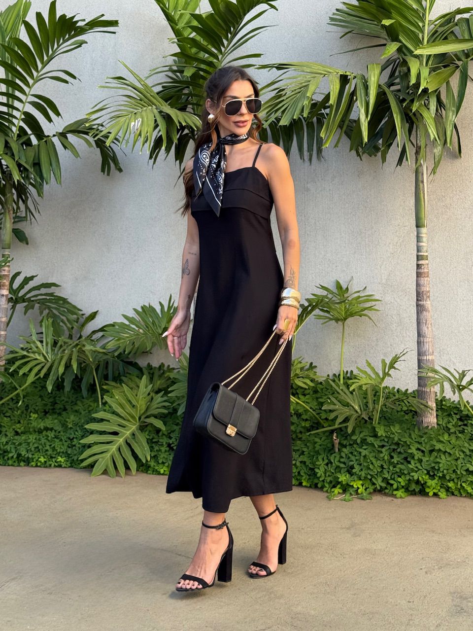 VESTIDO LARA ALÇA PRETO