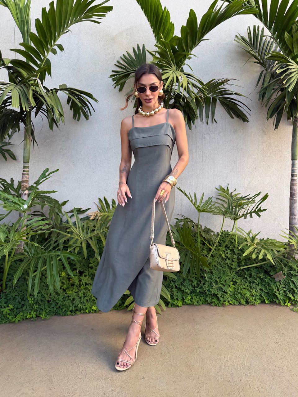 VESTIDO LARA ALÇA VERDE - 0076900230 - CAROLLA FERRARO