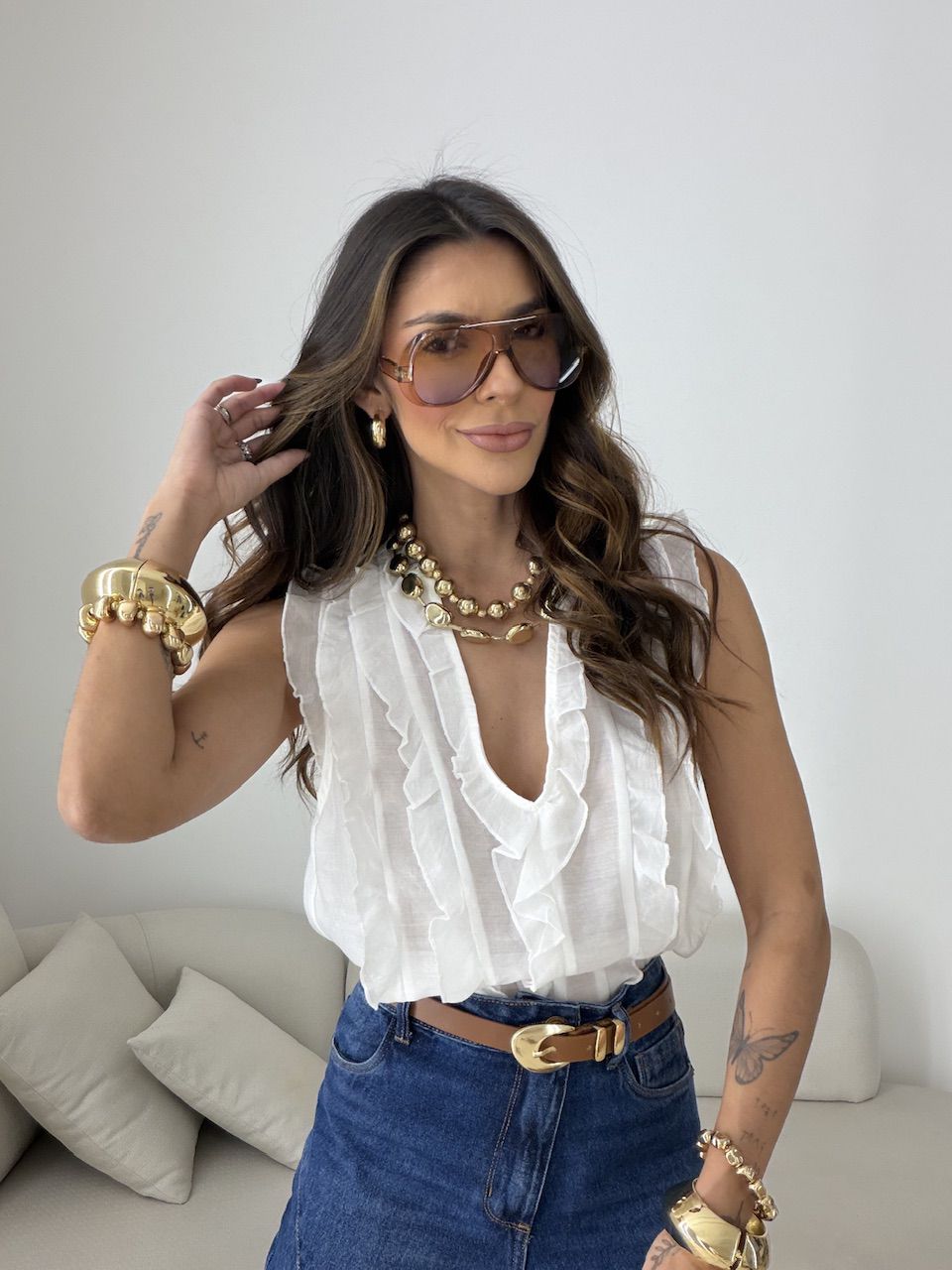 BLUSA CLARICE BABADOS OFF