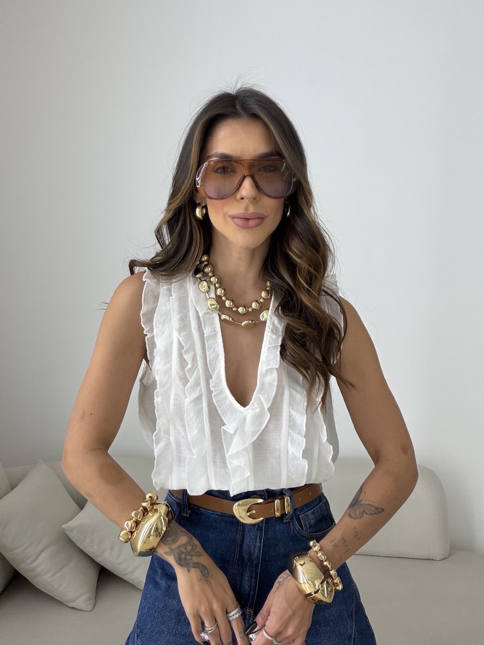 BLUSA CLARICE BABADOS OFF