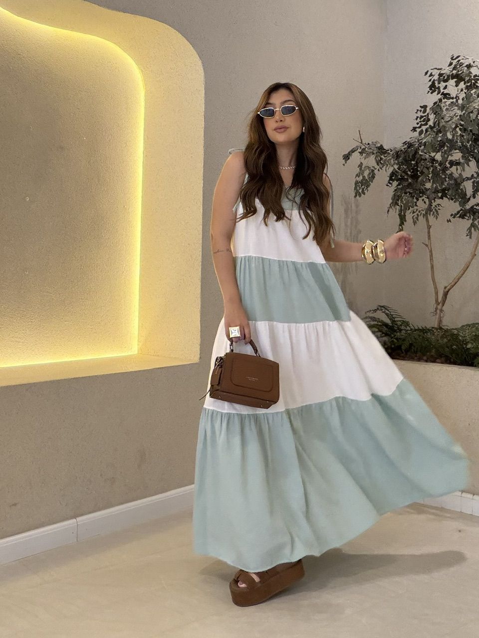 VESTIDO JANAÍNA ALCINHA VERDE - 0080160230 - CAROLLA FERRARO