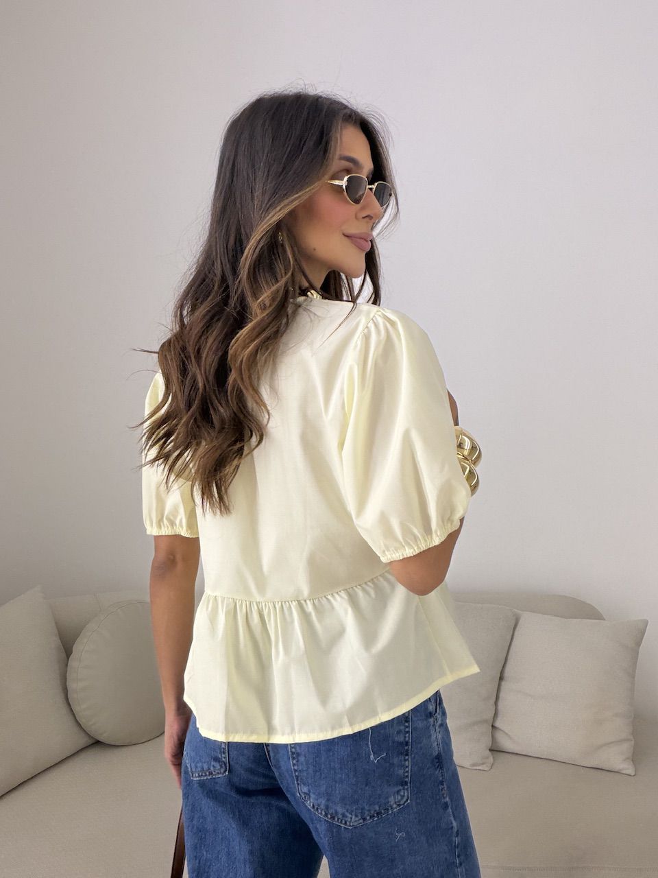BLUSA MAFER AMARRAÇÃO AMARELA