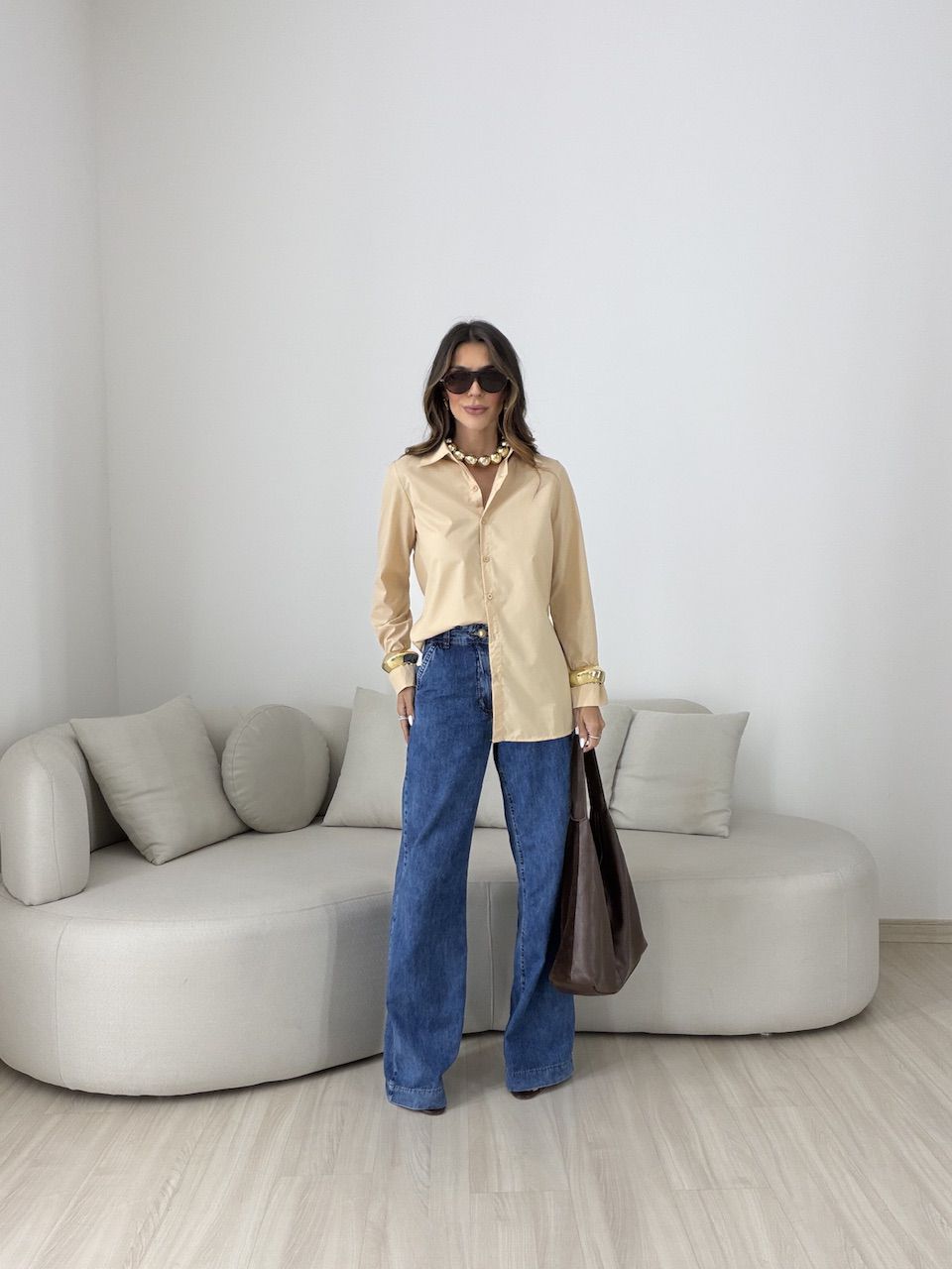 CAMISA ANA CLAUDIA BASIC NUDE