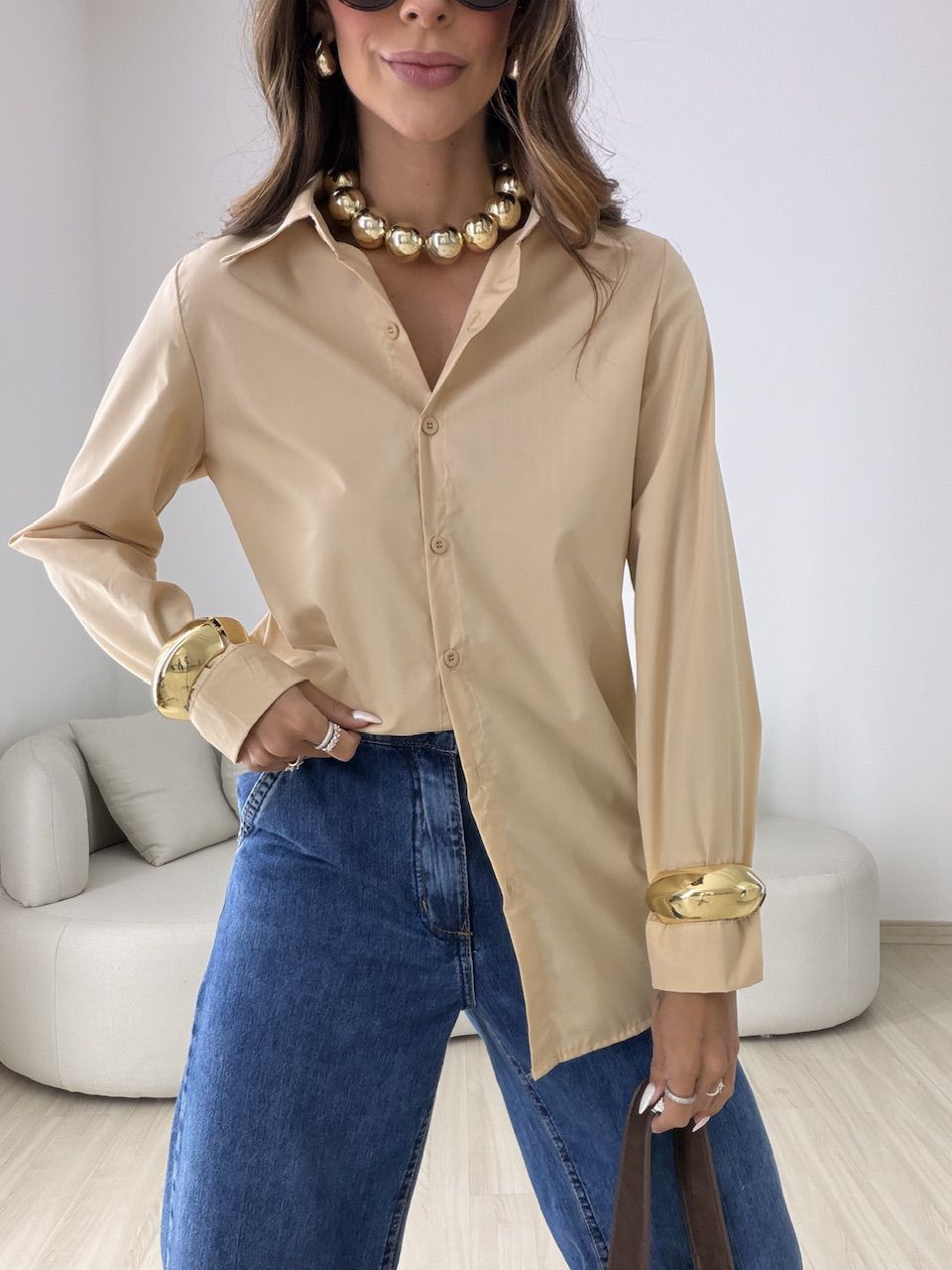 CAMISA ANA CLAUDIA BASIC NUDE