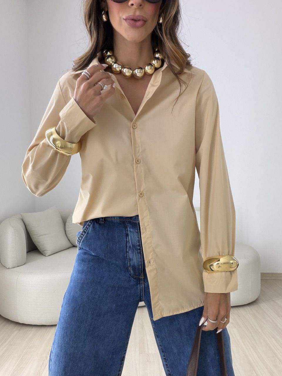 CAMISA ANA CLAUDIA BASIC NUDE