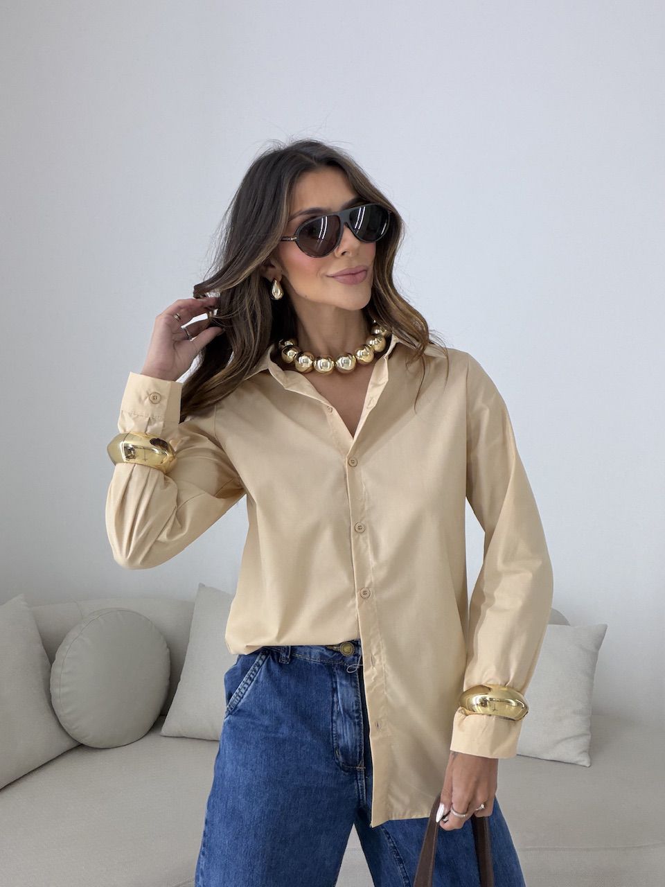 CAMISA ANA CLAUDIA BASIC NUDE