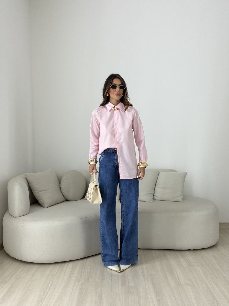 CAMISA ANA CLAUDIA BASIC ROSA