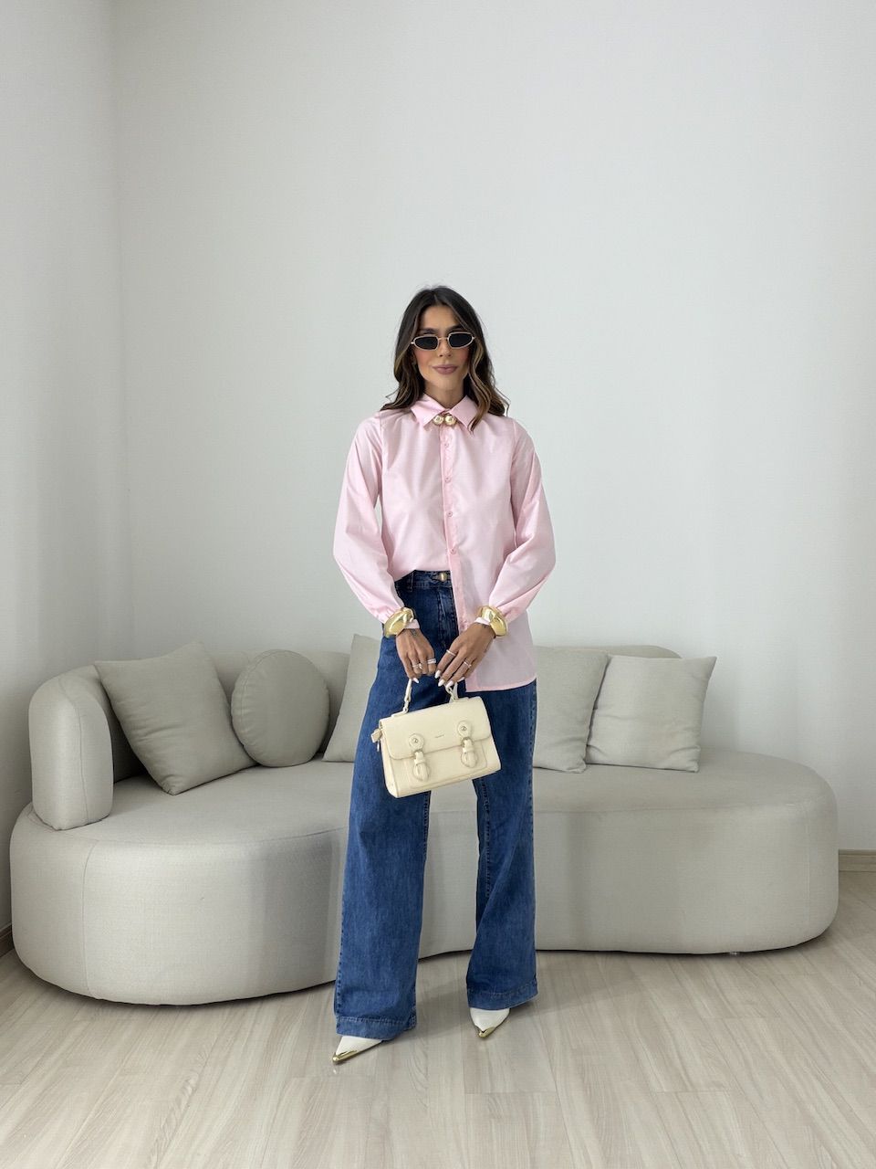 CAMISA ANA CLAUDIA BASIC ROSA