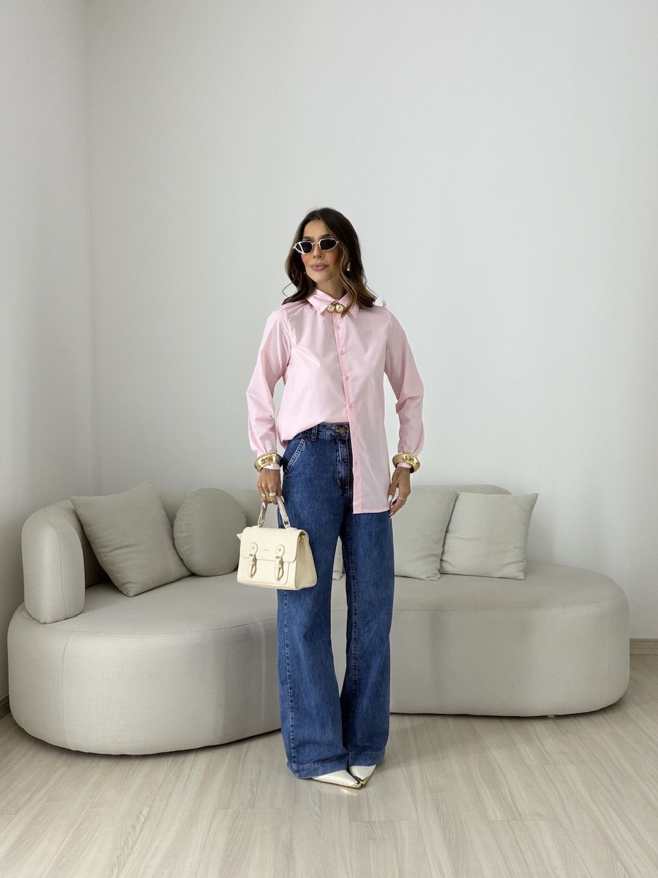 CAMISA ANA CLAUDIA BASIC ROSA