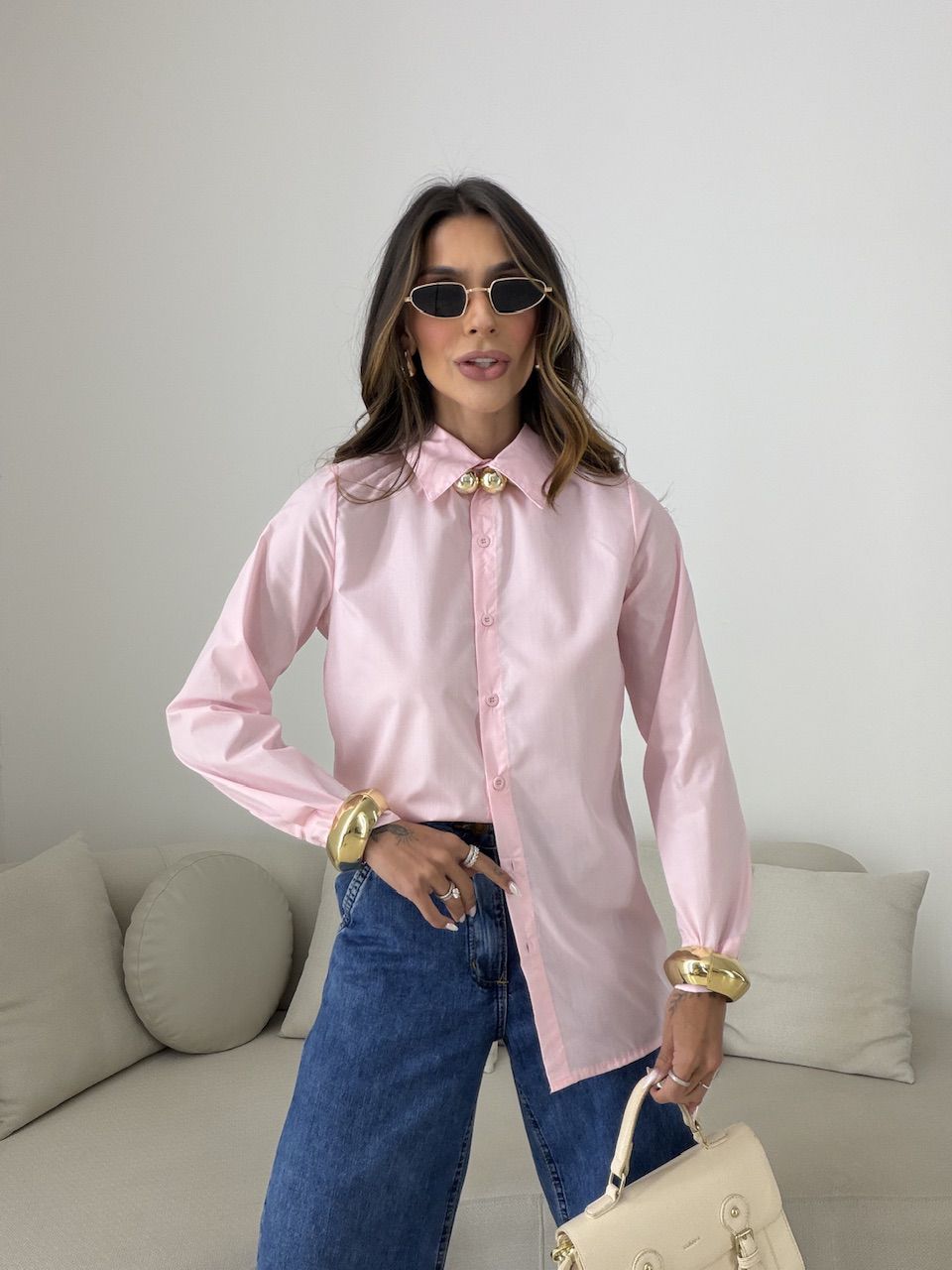 CAMISA ANA CLAUDIA BASIC ROSA