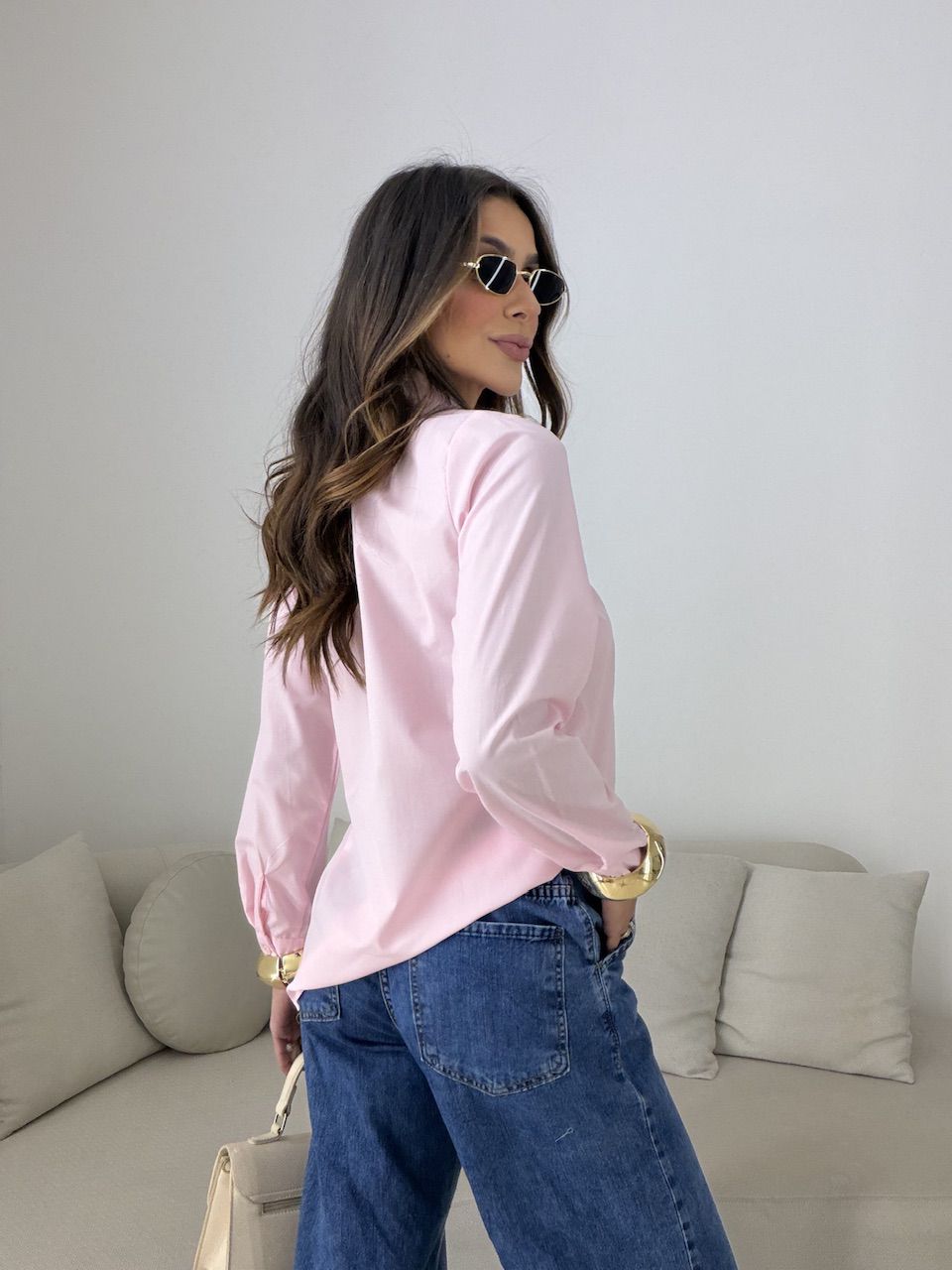 CAMISA ANA CLAUDIA BASIC ROSA