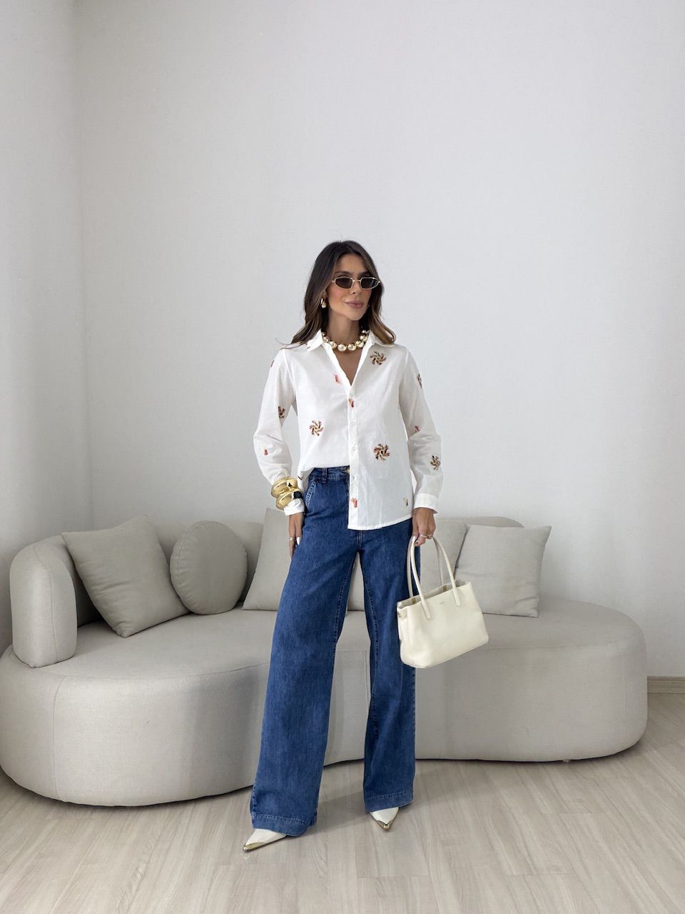 CAMISA RITA BORDADA OFF