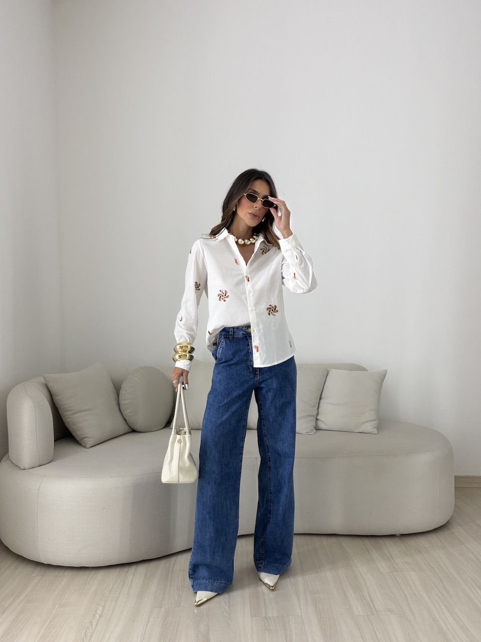 CAMISA RITA BORDADA OFF