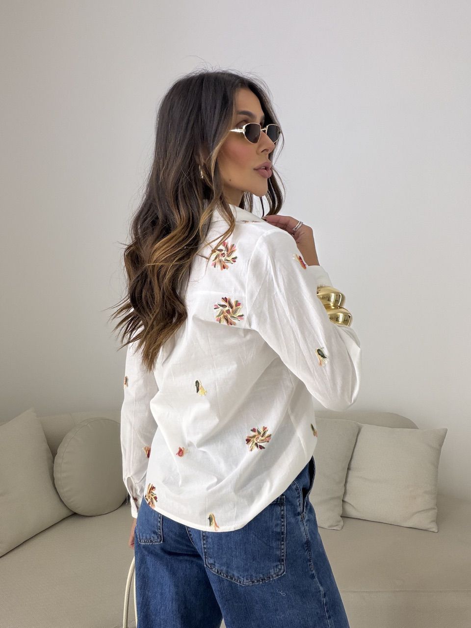 CAMISA RITA BORDADA OFF
