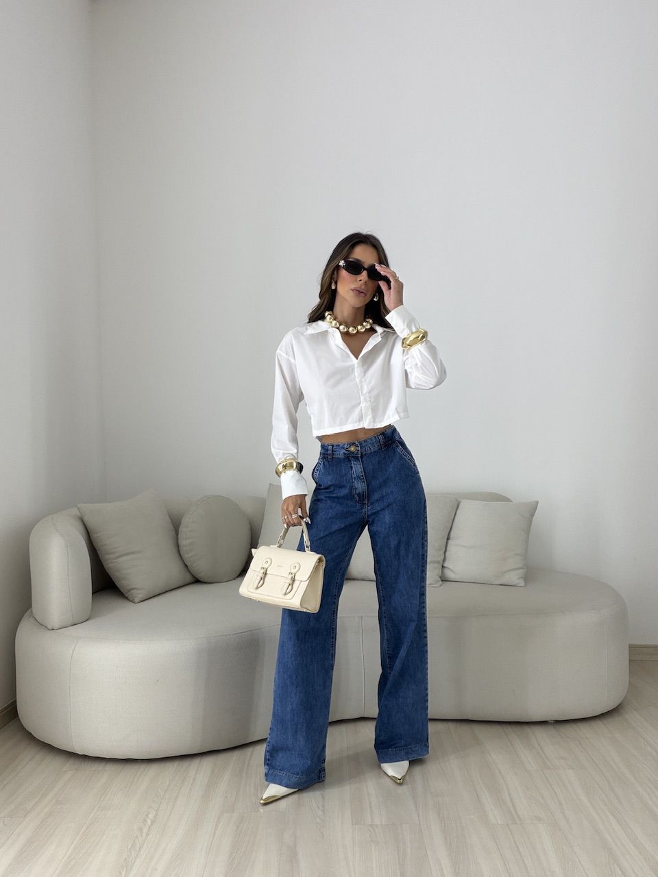 CAMISA VERÔNICA CROPPED OFF