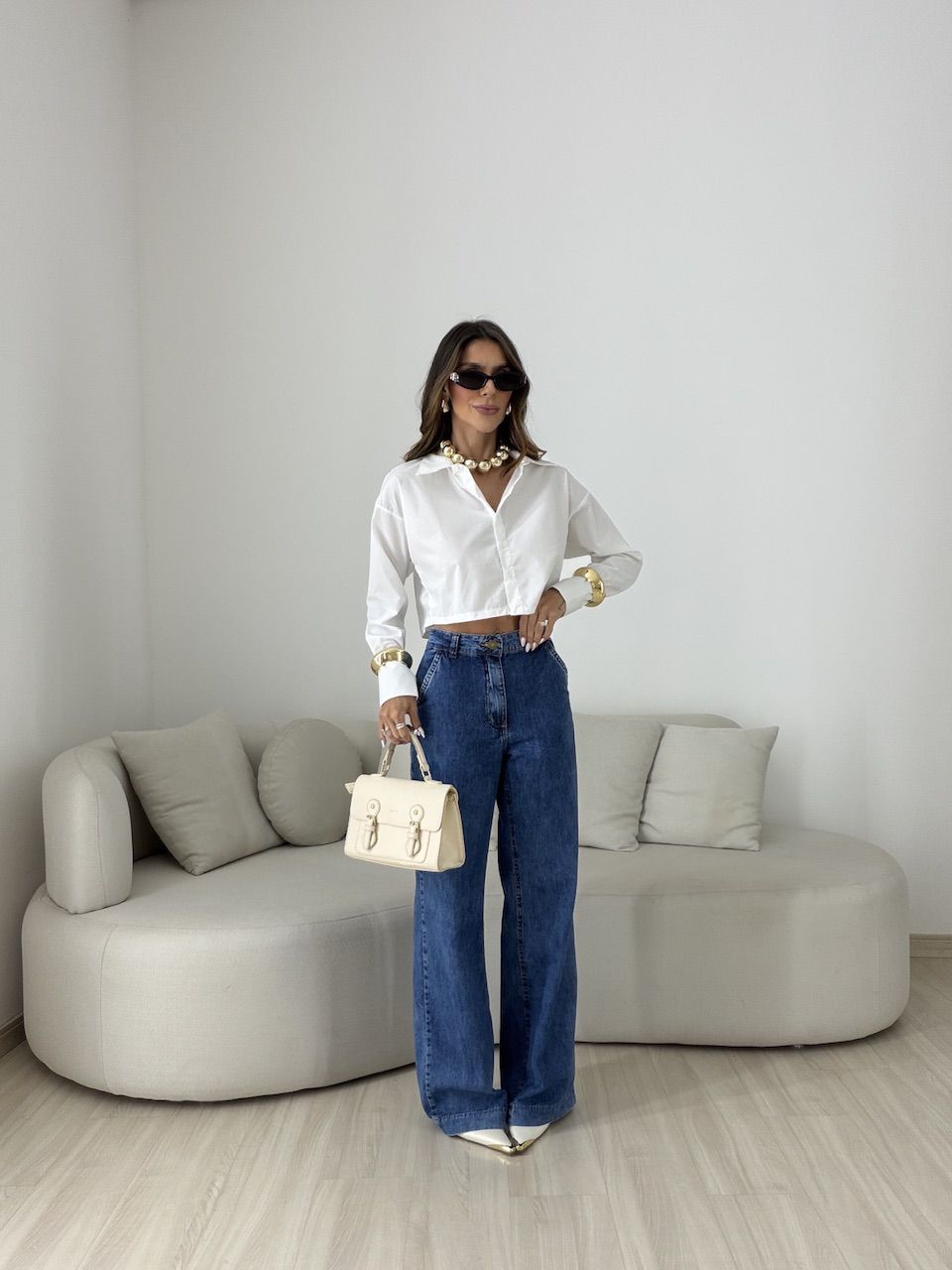CAMISA VERÔNICA CROPPED OFF