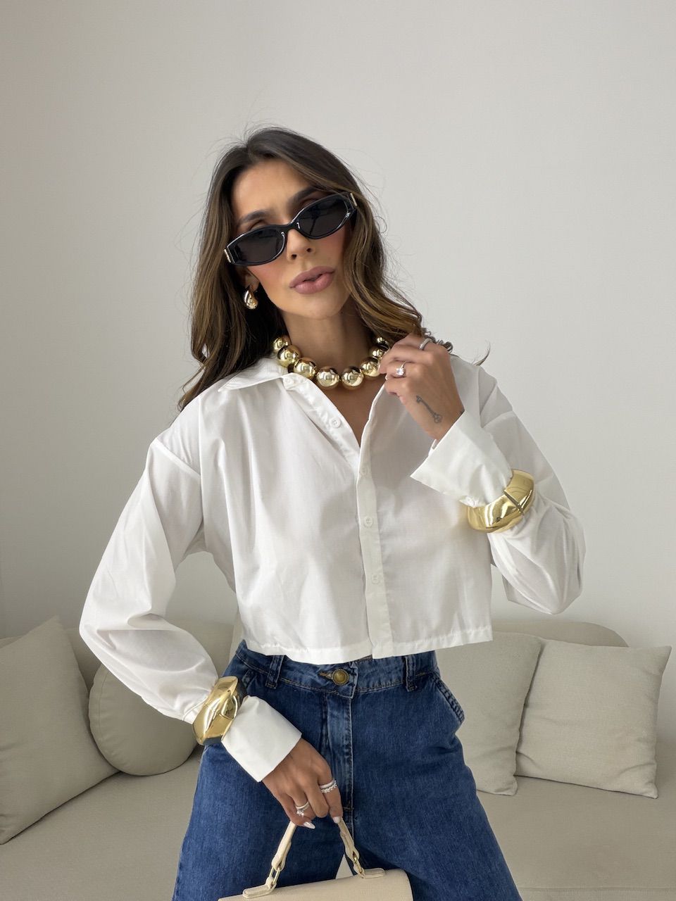 CAMISA VERÔNICA CROPPED OFF