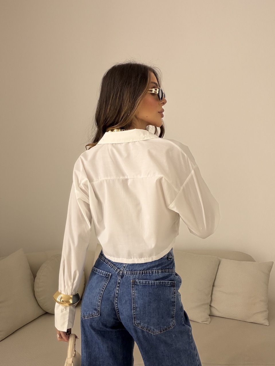 CAMISA VERÔNICA CROPPED OFF