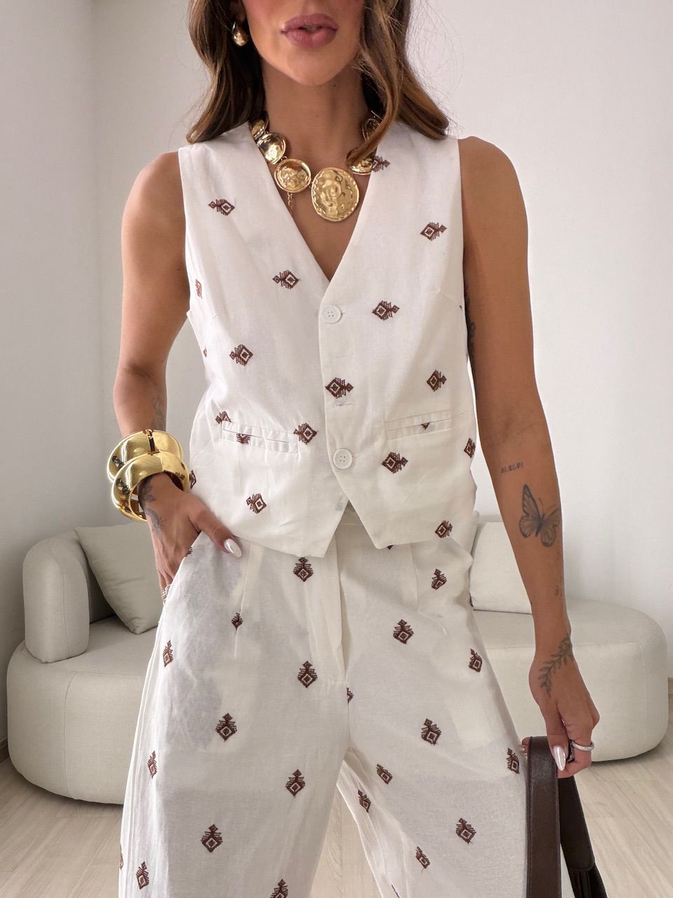 CONJUNTO GIOVANA BORDADO OFF
