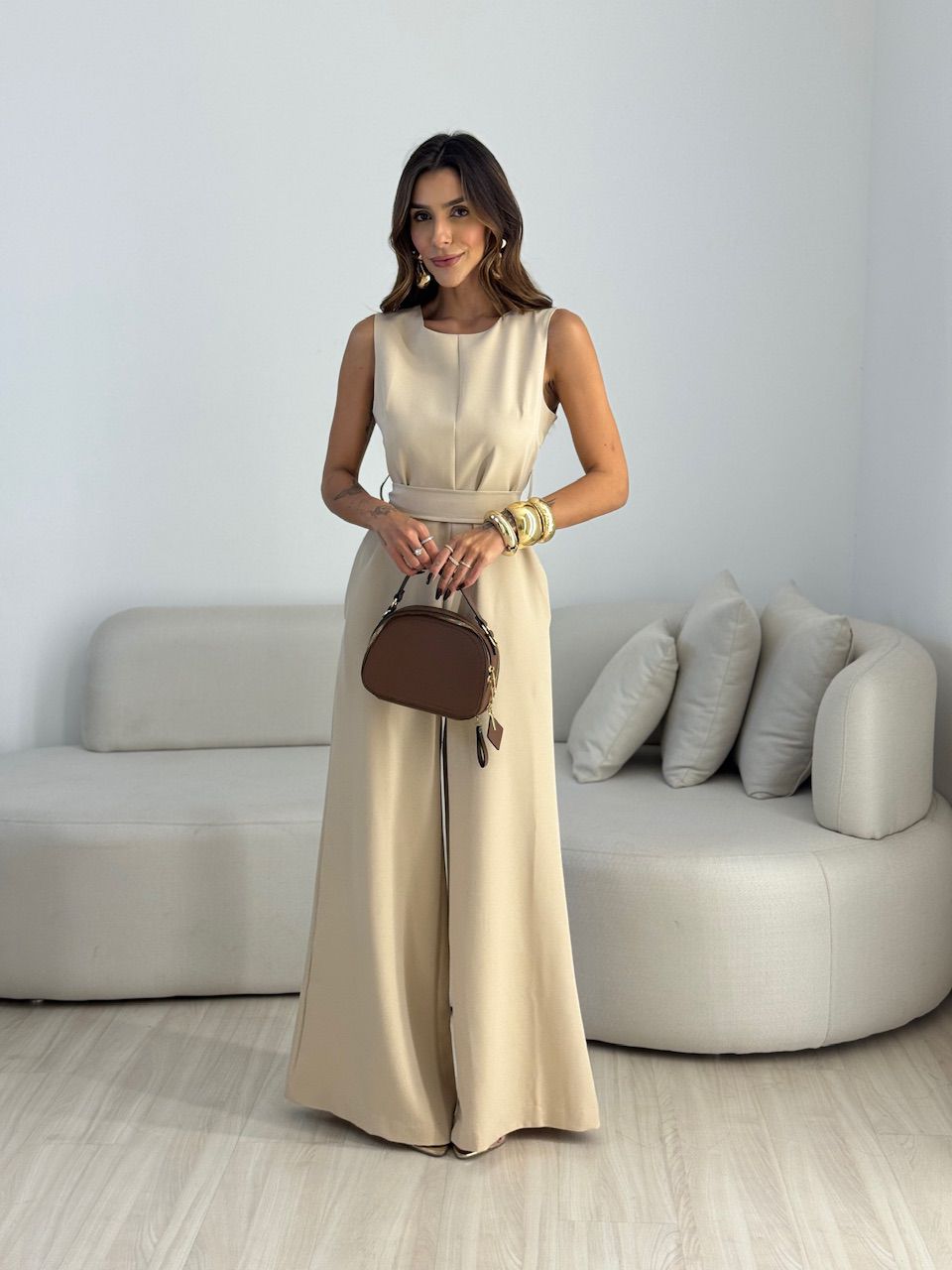 MACACÃO SABRINA FAIXA NUDE