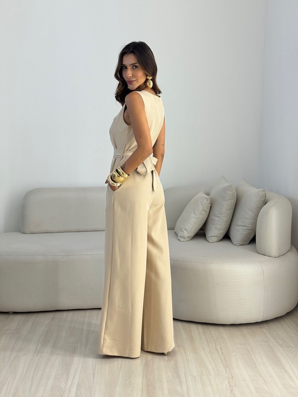 MACACÃO SABRINA FAIXA NUDE