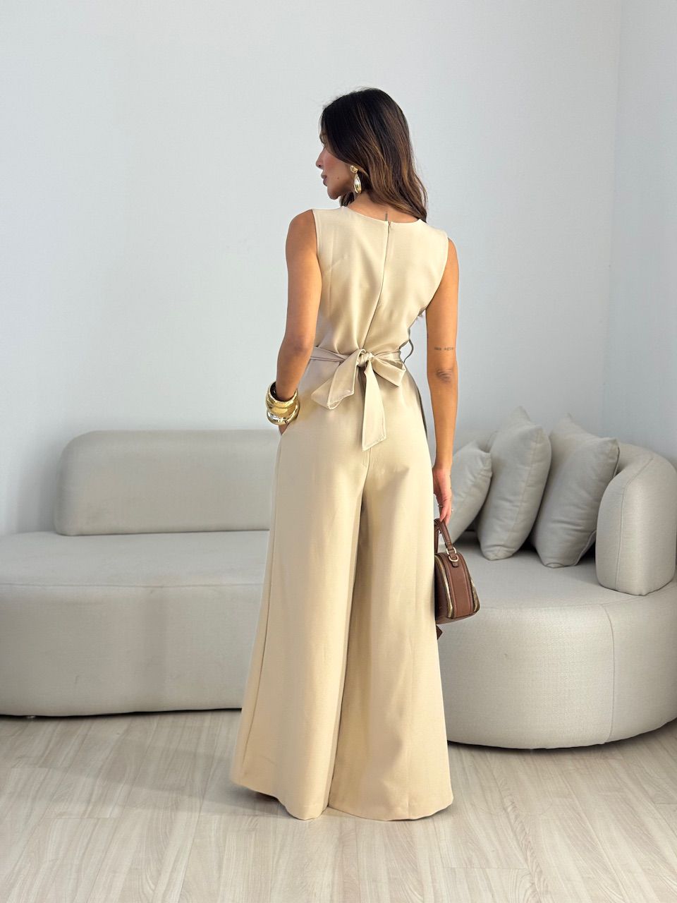 MACACÃO SABRINA FAIXA NUDE