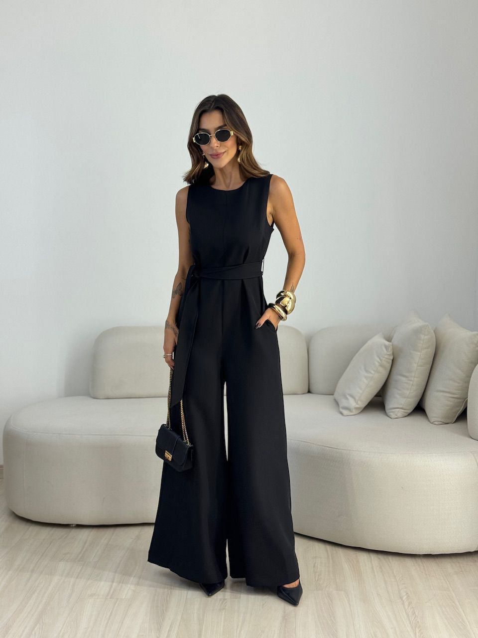 MACACÃO SABRINA FAIXA PRETO