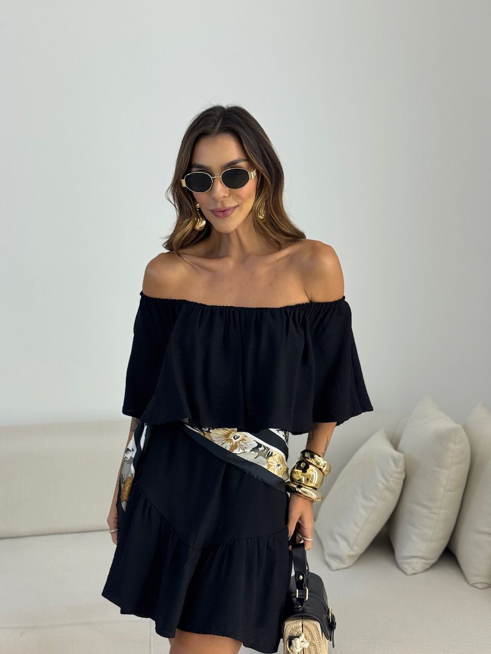 VESTIDO JAQUELINE CURTO PRETO