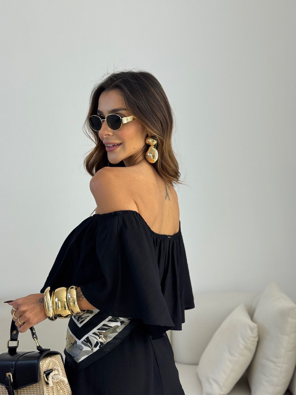 VESTIDO JAQUELINE CURTO PRETO