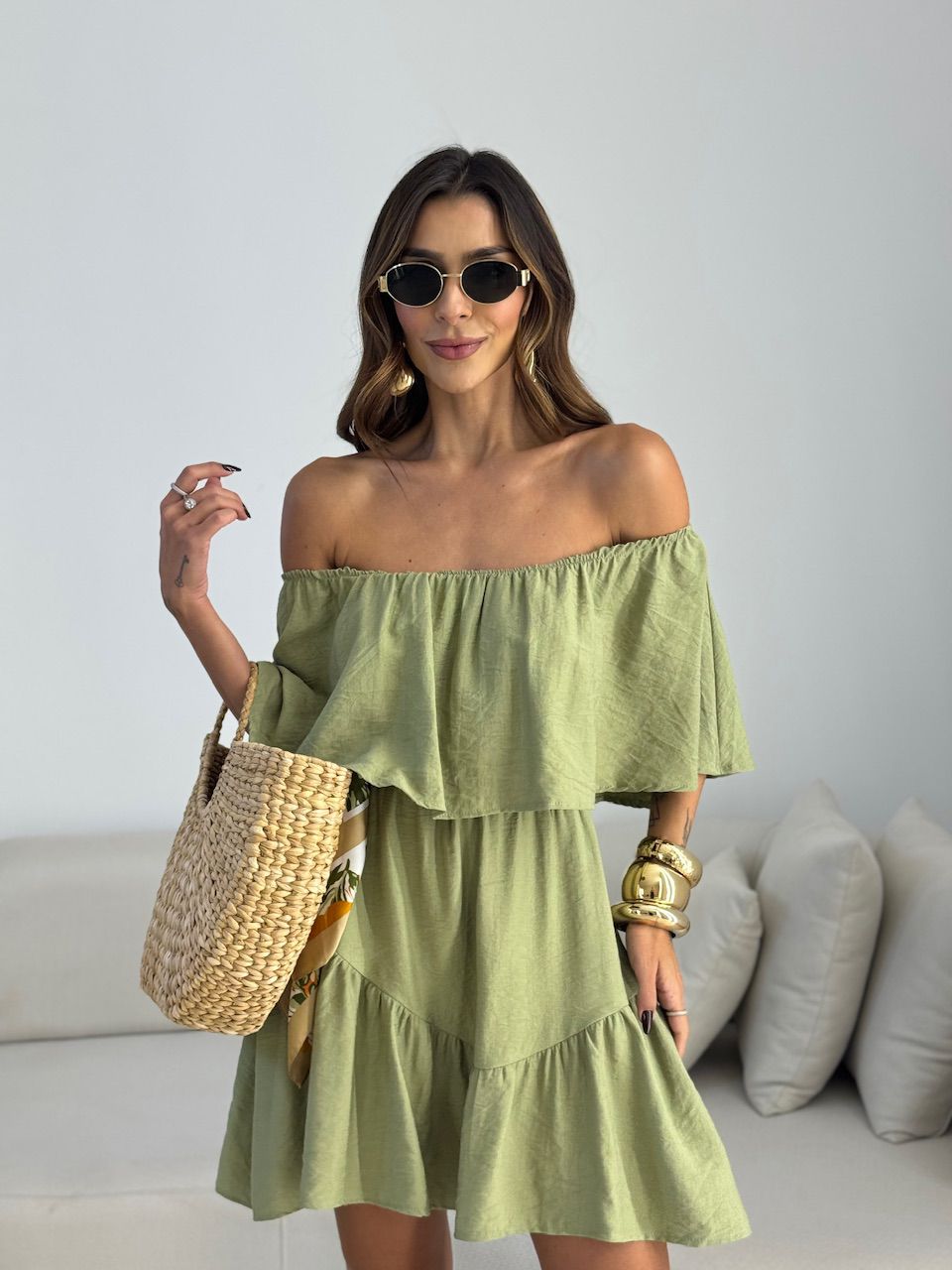 VESTIDO JAQUELINE CURTO VERDE